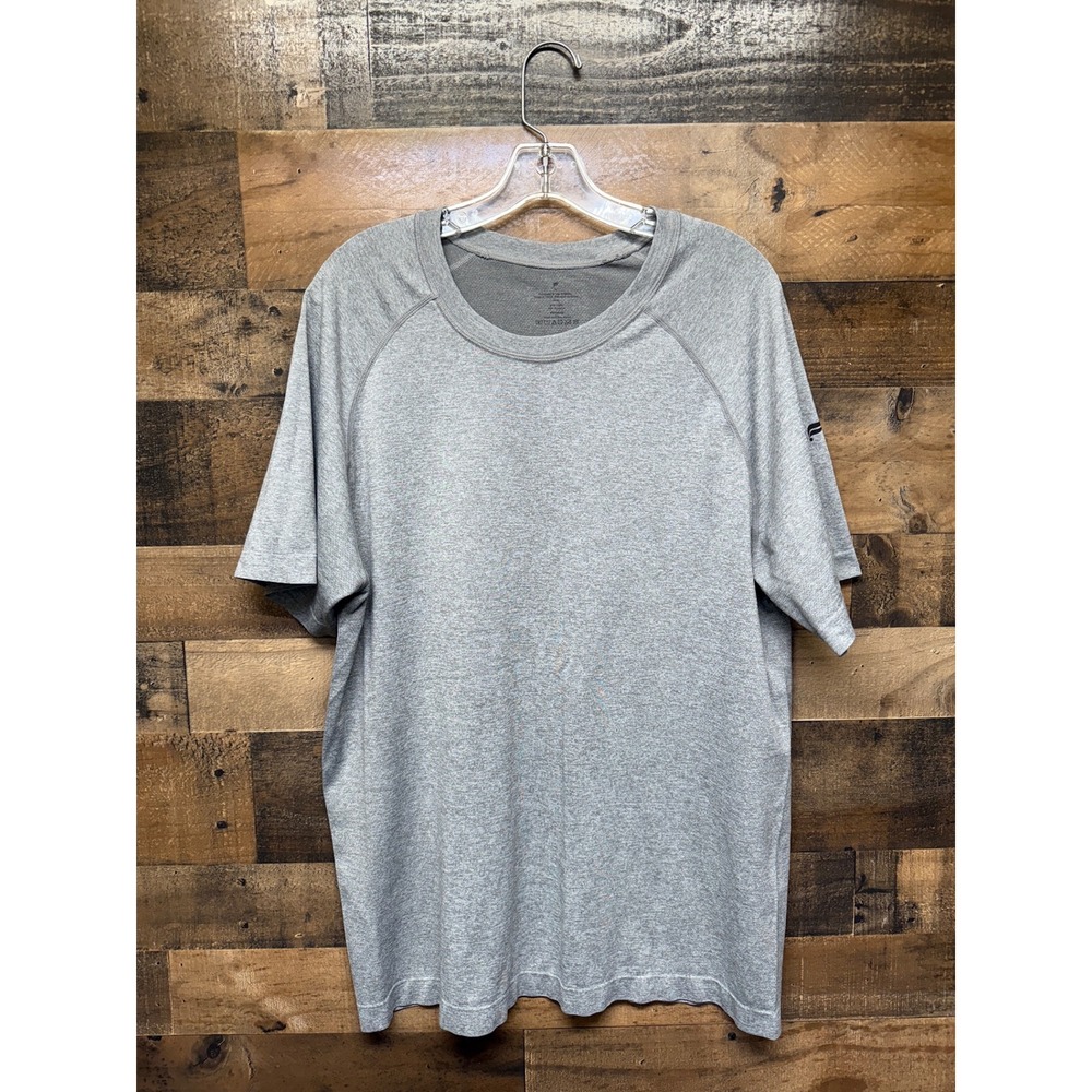 Fabletics Mens Training‎ Tee Short Sleeve Heather Grey XL RN134538 Activewear